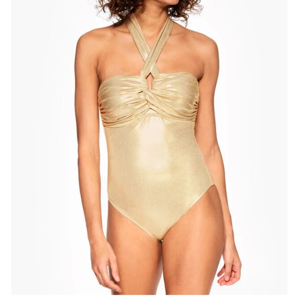 Talbots Metallic One Piece Swimsuit